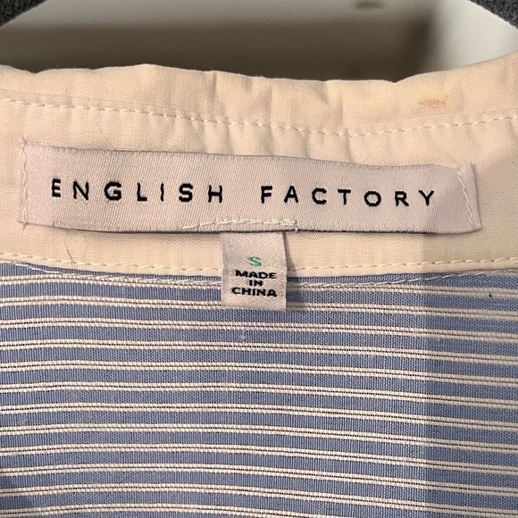 English Factory (Anthropologie) Oversized Cotton Button-up Shirt - Picture 9 of 11
